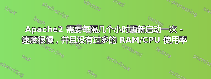 Apache2 需要每隔几个小时重新启动一次 - 速度很慢，并且没有过多的 RAM/CPU 使用率