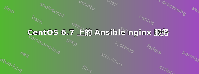 CentOS 6.7 上的 Ansible nginx 服务