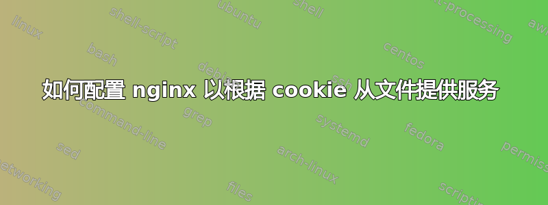 如何配置 nginx 以根据 cookie 从文件提供服务