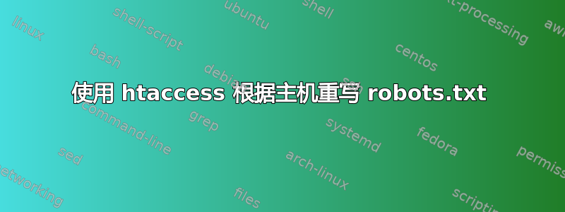 使用 htaccess 根据主机重写 robots.txt