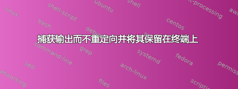 捕获输出而不重定向并将其保留在终端上