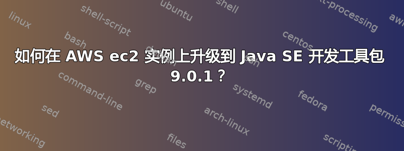 如何在 AWS ec2 实例上升级到 Java SE 开发工具包 9.0.1？