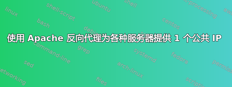 使用 Apache 反向代理为各种服务器提供 1 个公共 IP