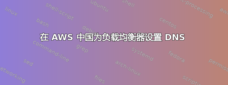 在 AWS 中国为负载均衡器设置 DNS