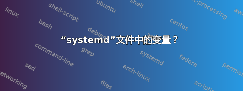 “systemd”文件中的变量？