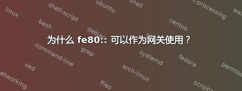 为什么 fe80:: 可以作为网关使用？