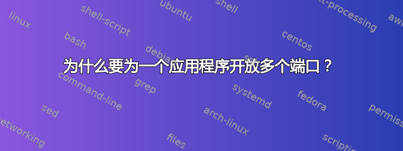 为什么要为一个应用程序开放多个端口？