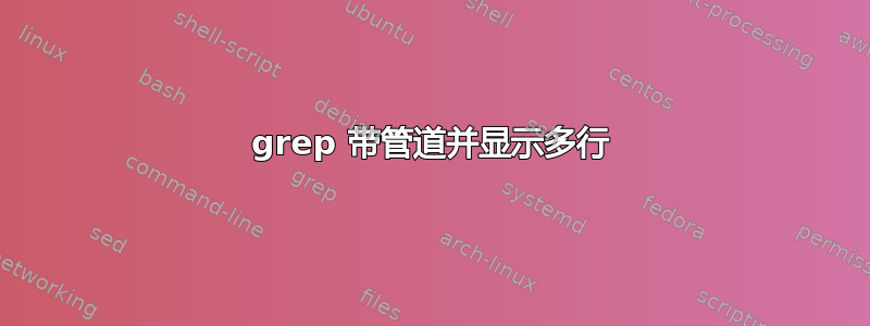 grep 带管道并显示多行