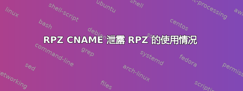 RPZ CNAME 泄露 RPZ 的使用情况
