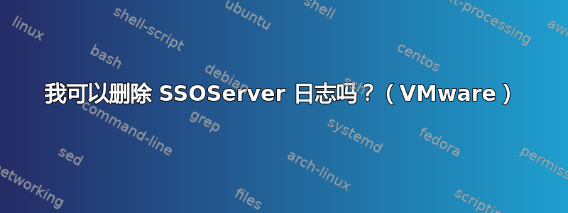 我可以删除 SSOServer 日志吗？（VMware）