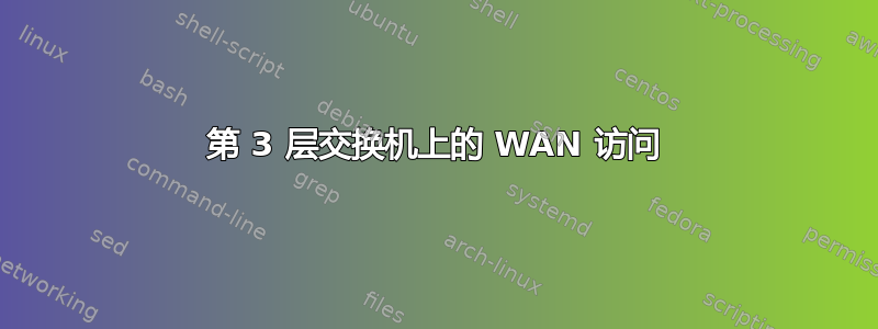 第 3 层交换机上的 WAN 访问