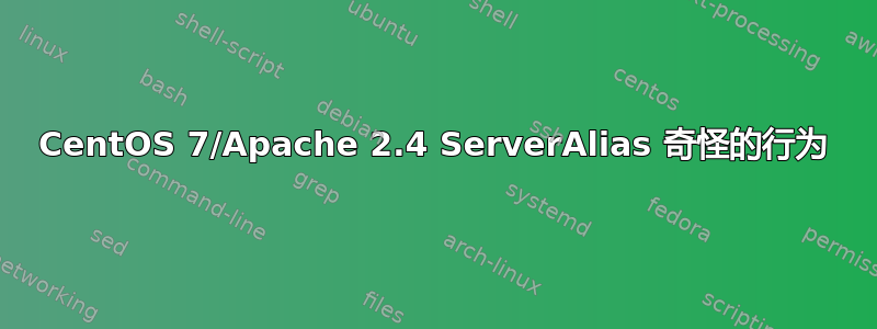 CentOS 7/Apache 2.4 ServerAlias 奇怪的行为