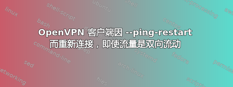 OpenVPN 客户端因 --ping-restart 而重新连接，即使流量是双向流动