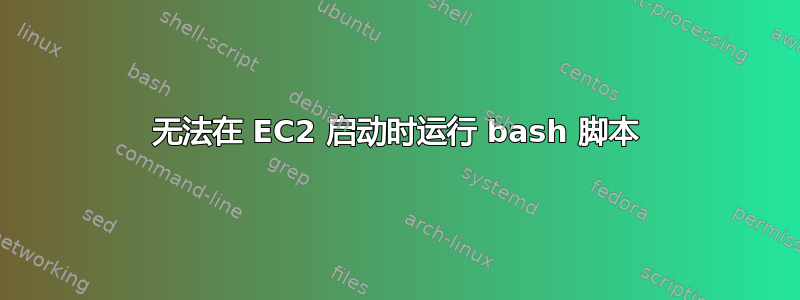 无法在 EC2 启动时运行 bash 脚本