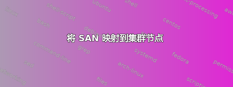 将 SAN 映射到集群节点