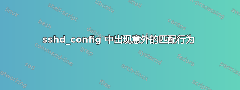 sshd_config 中出现意外的匹配行为