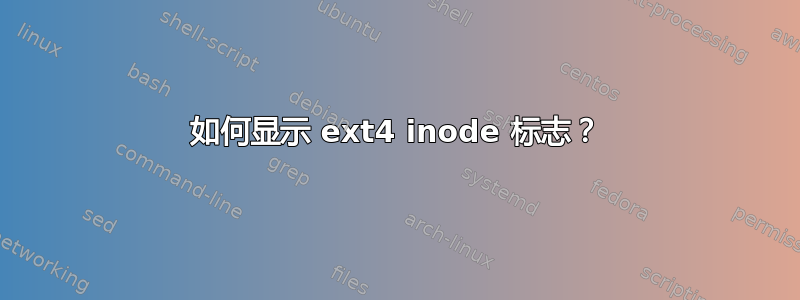 如何显示 ext4 inode 标志？