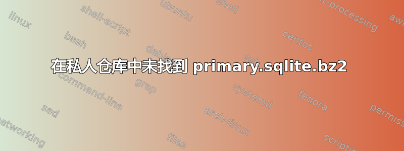 在私人仓库中未找到 primary.sqlite.bz2