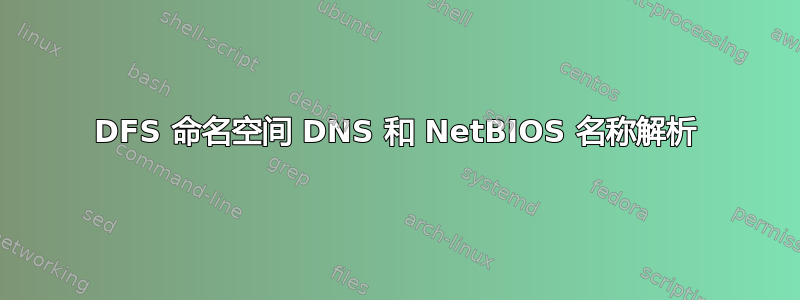 DFS 命名空间 DNS 和 NetBIOS 名称解析