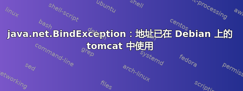 java.net.BindException：地址已在 Debian 上的 tomcat 中使用