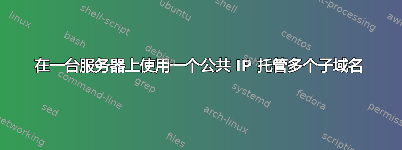 在一台服务器上使用一个公共 IP 托管多个子域名