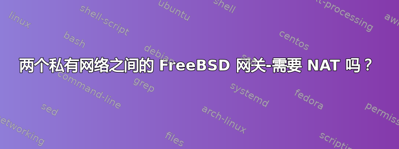 两个私有网络之间的 FreeBSD 网关-需要 NAT 吗？