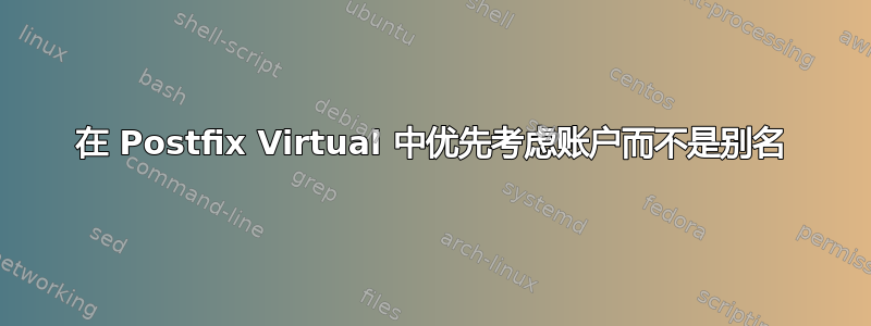 在 Postfix Virtual 中优先考虑账户而不是别名