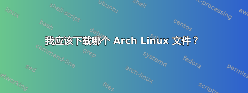 我应该下载哪个 Arch Linux 文件？