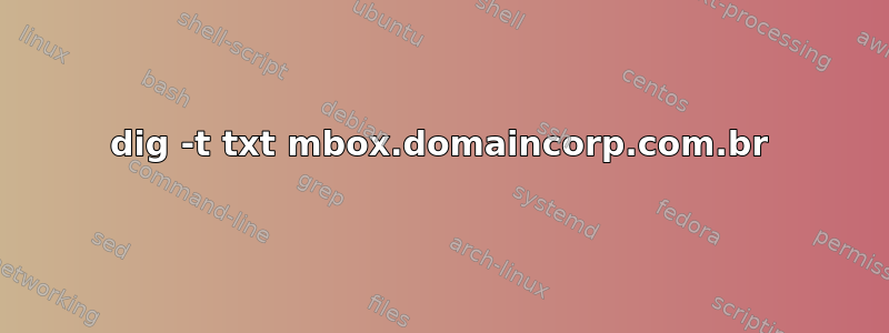 dig -t txt mbox.domaincorp.com.br