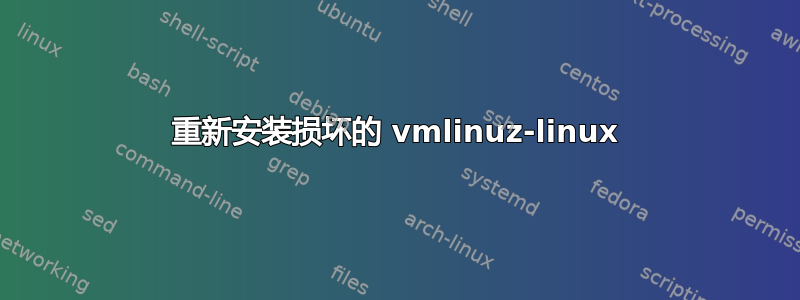 重新安装损坏的 vmlinuz-linux