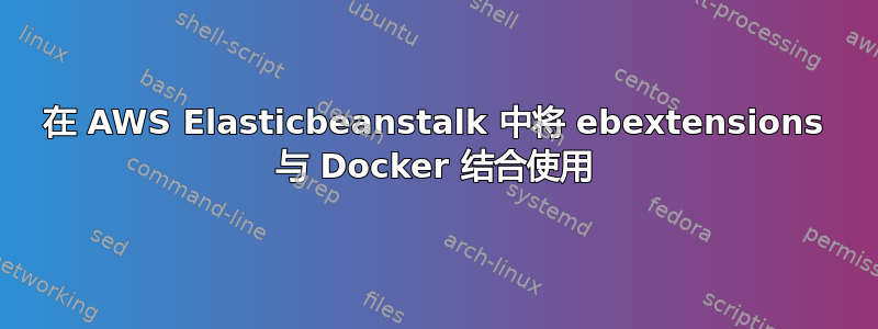 在 AWS Elasticbeanstalk 中将 ebextensions 与 Docker 结合使用