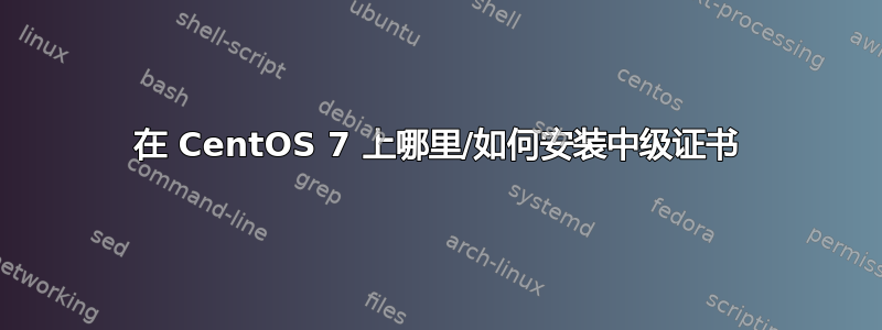 在 CentOS 7 上哪里/如何安装中级证书