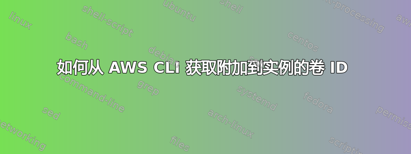 如何从 AWS CLI 获取附加到实例的卷 ID