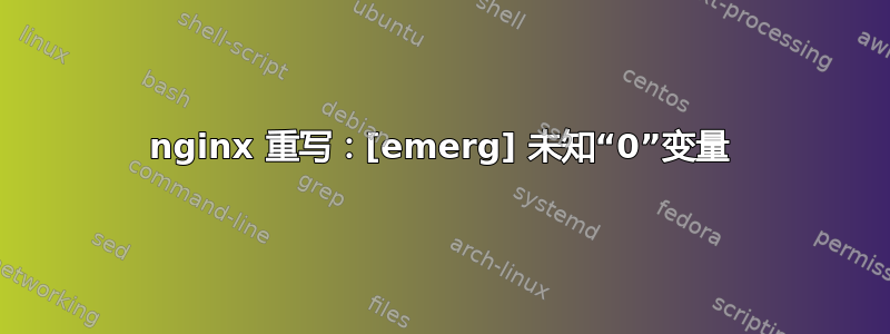 nginx 重写：[emerg] 未知“0”变量