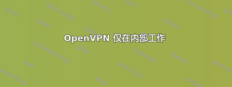 OpenVPN 仅在内部工作