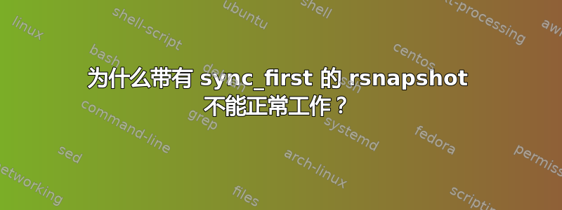 为什么带有 sync_first 的 rsnapshot 不能正常工作？