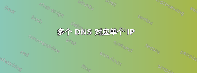 多个 DNS 对应单个 IP 