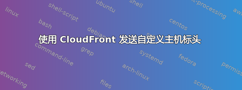 使用 CloudFront 发送自定义主机标头