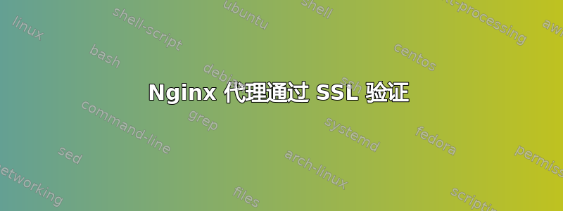 Nginx 代理通过 SSL 验证