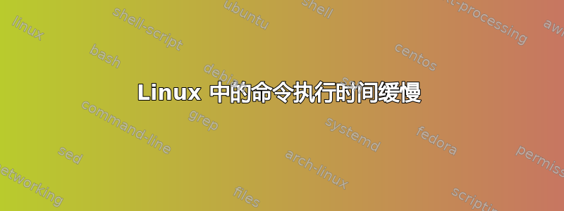 Linux 中的命令执行时间缓慢