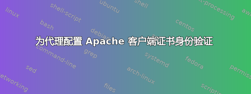 为代理配置 Apache 客户端证书身份验证