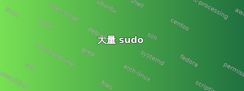 大量 sudo