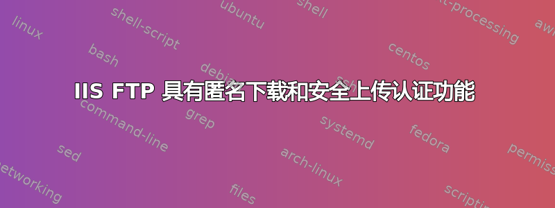 IIS FTP 具有匿名下载和安全上传认证功能