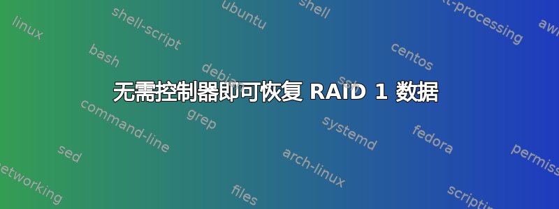 无需控制器即可恢复 RAID 1 数据