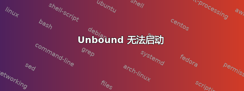 Unbound 无法启动