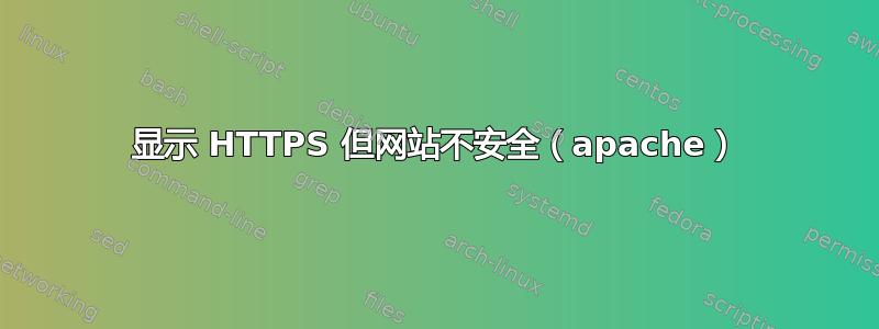 显示 HTTPS 但网站不安全（apache）