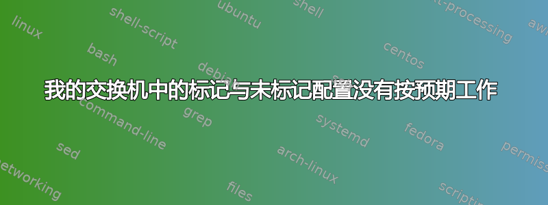 我的交换机中的标记与未标记配置没有按预期工作