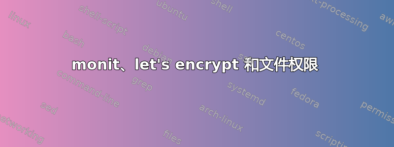 monit、let's encrypt 和文件权限