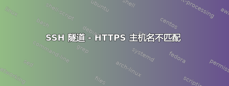 SSH 隧道 - HTTPS 主机名不匹配