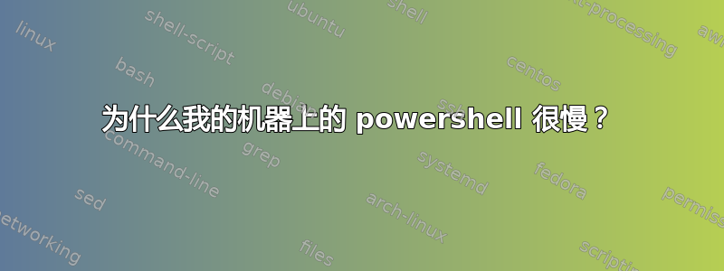 为什么我的机器上的 powershell 很慢？